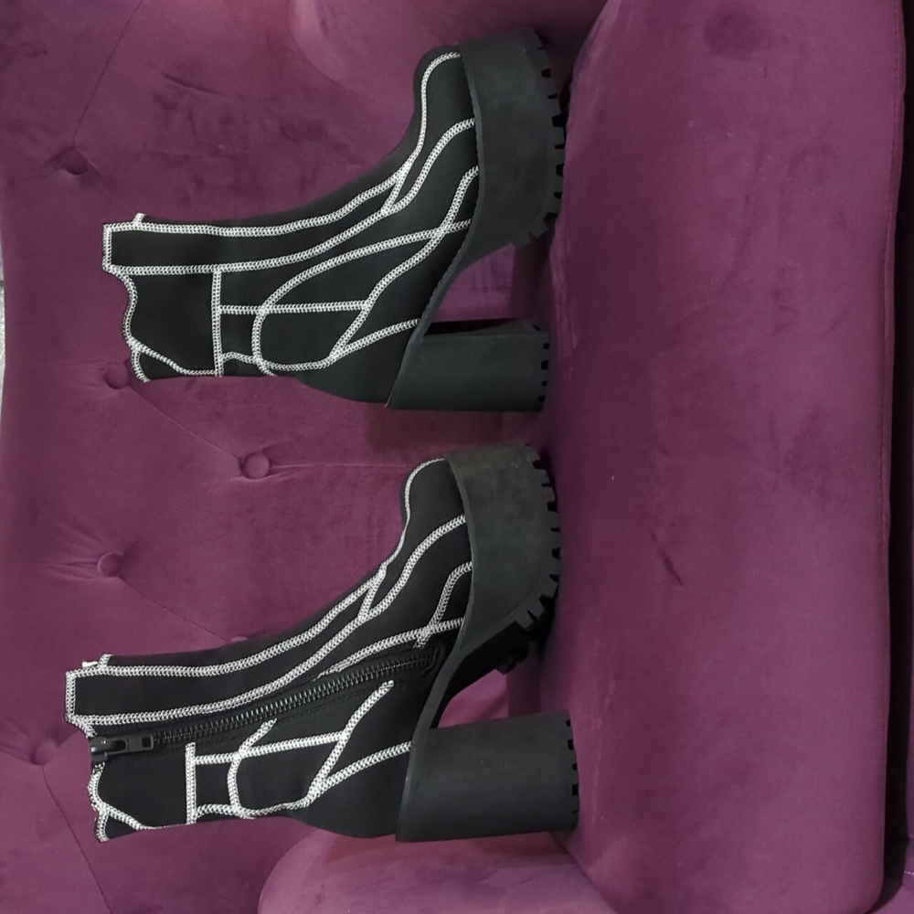 Black and White Party Boots
